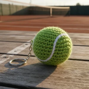 Chaveiro Bola de Tênis Amigurumi - Artesanato e Personalizados