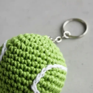 Chaveiro Bola de Tênis Amigurumi - Artesanato e Personalizados