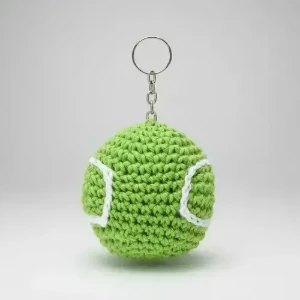 Chaveiro Bola de Tênis Amigurumi - Artesanato e Personalizados