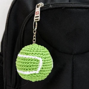 Chaveiro Bola de Tênis Amigurumi - Artesanato e Personalizados