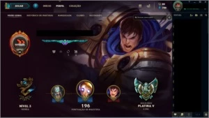 Conta Platina Com borda Platina - League of Legends LOL