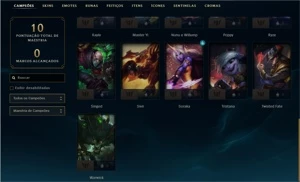Conta Sem Rank 0 partidas MD10 - League of Legends LOL