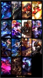 CONTA DIAMANTE 4 32 CHAMPS 17 SKINS BORDA DIAMANTE - League of Legends LOL