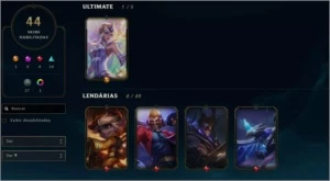 CONTA LOL 44 SKINS 124 CHAMPS LVL 285 - League of Legends