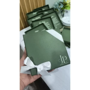 Caixas MDF 15x15 Verde Oliva Personalizadas