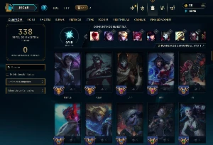 Ouro 1 com 90 Champs e 44 Skins ( ADC / JG / MID ) - League of Legends LOL