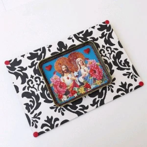 Quadro Latinha -Sagrados Corações - Artesanato e Personalizados