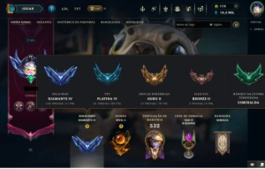 Conta Lol Diamante Iv Mono ADC Todos Os Campeões 127 Skins - League of Legends