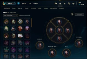 Conta ouro 4 baratinha com 22 champs e 3 skins (1 Ultimate) - League of Legends LOL