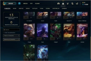 Conta ouro 4 baratinha com 22 champs e 3 skins (1 Ultimate) - League of Legends LOL