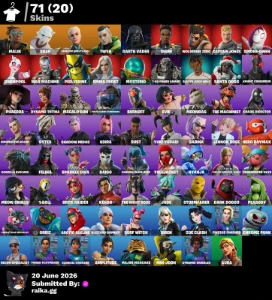 Conta Fortnite | 71 Skins | Shadow Midas | Godzilla