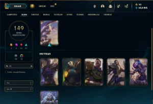 Platina 2 com TODOS os champs e 149 Skins ( MAIN ADC / SUP ) - League of Legends LOL