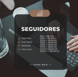 Venda de seguidores - Redes Sociais