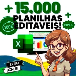 15 mil planilhas editáveis - Serviços Digitais