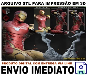 STL Para Impressão 3D - Iron Man Homem de Ferro - Serviços Digitais