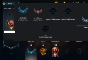 Platina 4 com 65 Champs e 53 Skins ( MAIN JG ) - League of Legends LOL