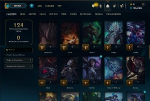 Platina 4 com 65 Champs e 53 Skins ( MAIN JG ) - League of Legends LOL