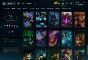 Platina 4 com 65 Champs e 53 Skins ( MAIN JG ) - League of Legends LOL