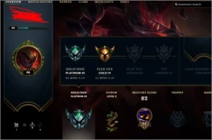 Conta de League of Legends Platina 3 LOL