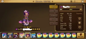 Reroll Summoners War lvl30 com Totemista Dark - Maya