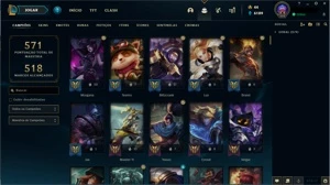 Conta League of Legends Level 352 com 292 skins LOL