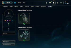 Conta Unranked com 42 Champs e 14 Skins + 4 Fragmentos - League of Legends LOL
