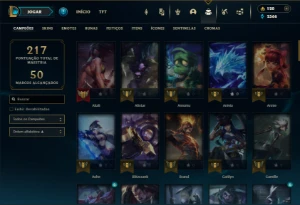 Platina 4 com 85 Champs e 33 Skins +1 Fragmento - League of Legends LOL