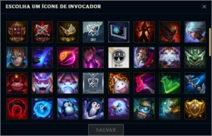Com 73 Skins, Todos Campeoes, Icones Raros e Diamond 4 - League of Legends LOL