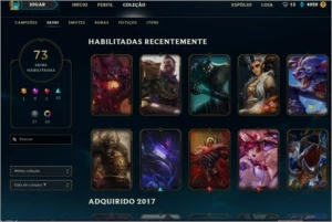Com 73 Skins, Todos Campeoes, Icones Raros e Diamond 4 - League of Legends LOL