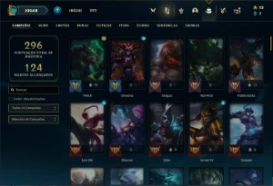 Conta bronze 2 com 115 Champs e 71 Skins ( MAIN JG ) - League of Legends LOL