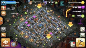 Coc - Cv12 Nível 154 Semi Full+ Skin E Moedas De Liga E Raid - Clash of Clans