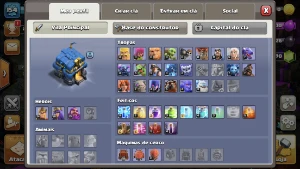 Coc - Cv12 Nível 154 Semi Full+ Skin E Moedas De Liga E Raid - Clash of Clans
