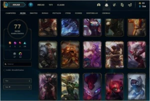 Conta Platina 4 com 77 skins +4 Prestigios - League of Legends LOL