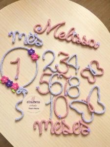Kit Mêsversário Jardim das Borboletas Personalizado Tricotin - Artesanato e Personalizados
