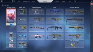 conta de valont com muitas skins, ex imortal 1024R$ gasto - Valorant