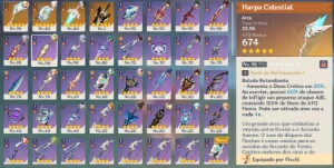 Conta AR56 10 T5 Hutao, Ayaka, Ayato, Zhongli, Xiao e mais - Genshin Impact