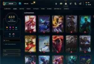 Conta Platina 4 com TODOS os champs e 469 Skins+ 7 Prestigio - League of Legends LOL