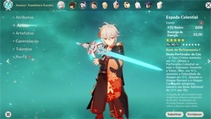 CONTA GENSHIN IMPACT AR 55 KAZUHA C/ESPADA CELESTIAL+ S/NICK