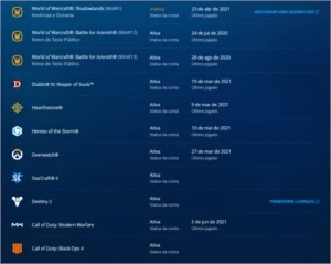 Conta Battle.net - Com muitos jogos e itens - Blizzard