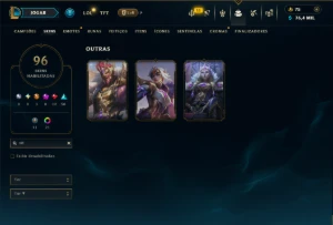 Diamante 4 com TODOS os Champs e 96 Skins ( TOP / MID / ADC) - League of Legends LOL