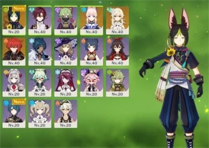 Conta AR33 Kokomi + Tighnari + Diluc - Genshin Impact
