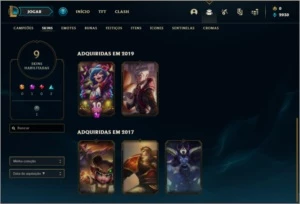 Conta ouro 4 com 9 skins e 47 champs - League of Legends LOL