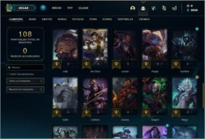Conta ouro 4 com 9 skins e 47 champs - League of Legends LOL