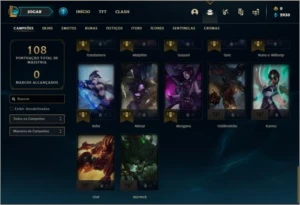 Conta ouro 4 com 9 skins e 47 champs - League of Legends LOL