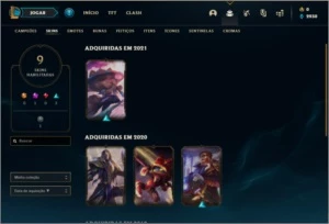 Conta ouro 4 com 9 skins e 47 champs - League of Legends LOL