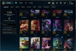 Conta ouro 4 com 9 skins e 47 champs - League of Legends LOL