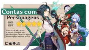 CONTAS GENSHIN IMPACT COM PERSONAGENS 5 ⭐