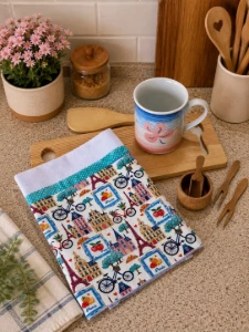 Pano de Prato Artesanal Paris - 50 x 70 cm - Artesanato e Personalizados