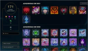 Diamante 3 - 122 champs - 1kk de Draven - 108 skins - League of Legends LOL
