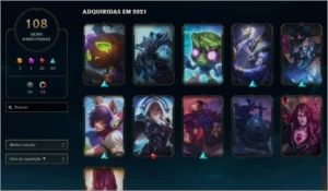 Diamante 3 - 122 champs - 1kk de Draven - 108 skins - League of Legends LOL